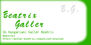 beatrix galler business card